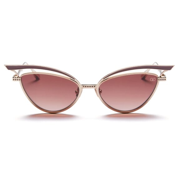 NWT VALENTINO VLS-118C CAT EYE WOMEN SUNGLASSES V-GLASSLINER - Picture 3 of 4